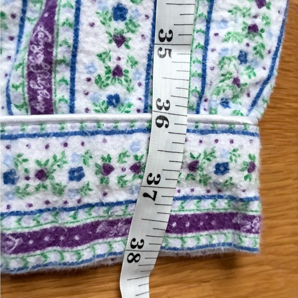 Lanz of Salzburg Pajama Set Flannel Cotton Floral Long Sleeve Plus Size 2X - Picture 13 of 14
